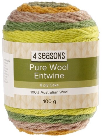 4 Seasons Pure Wool Entwine, Cake Print 100g