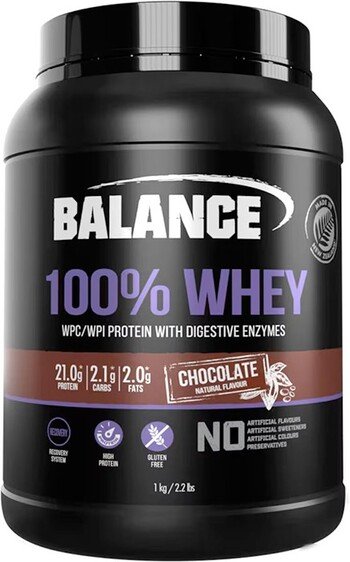 Balance 100% Whey Protein Powder Chocolate 1kg