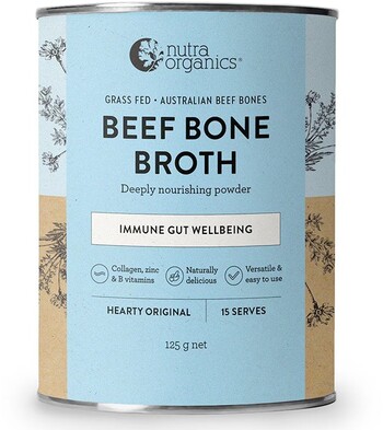 Nutra Organics Beef Bone Broth Powder Hearty Original 125g
