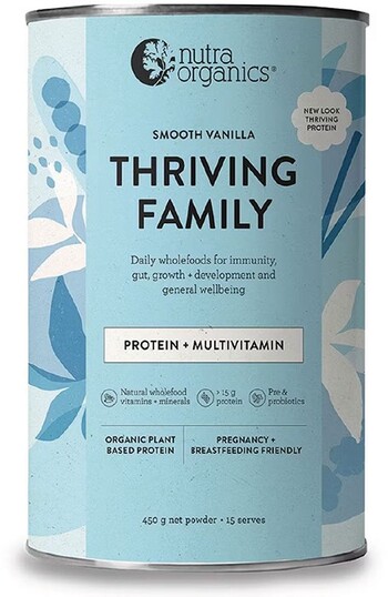 Nutra Organics Thriving Family Protein Smooth Vanilla 450g
