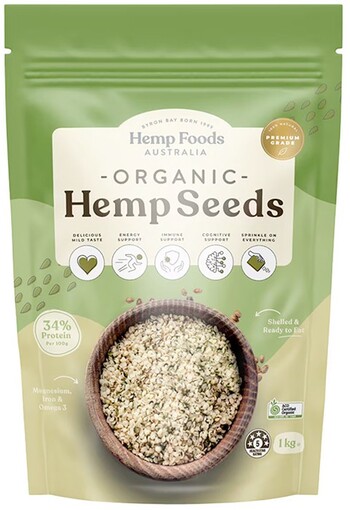 Hemp Foods Aust. Organic Hulled Hemp Seeds 1kg