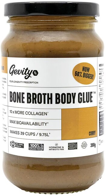 NEW Gevity Rx Bone Broth Body Glue Curry 390g¹