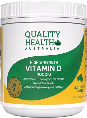 Quality Health High Strength Vitamin D 1000iu 300 Capsules