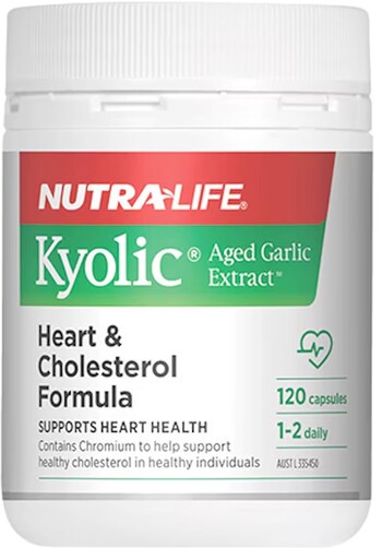 Nutra-Life Kyolic Aged Garlic Extract Heart & Cholesterol 120 Capsules