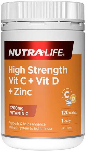 Nutra-Life Vitamin C 1200 + D + Zinc 120 Tablets