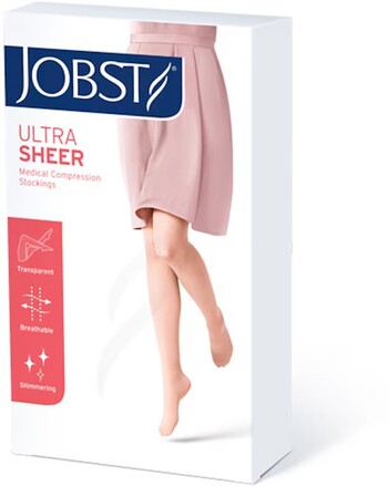 Jobst UltraSheer Compression Stockings Knee High 15-20 mmHg Natural L