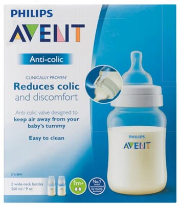 Phillips Avent Anti-Colic Baby Feeding Bottle BPA Free 2 x 260ml