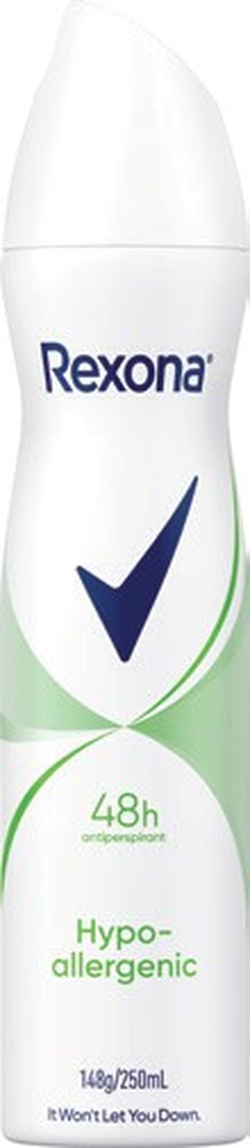 Rexona Women Antiperspirant Deodorant Hypo-Allergenic 250ml Aerosol
