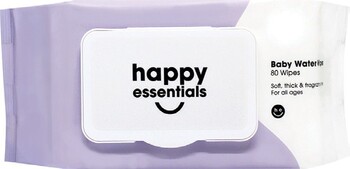 Happy Essentials Baby Water Wipes 80 Pack