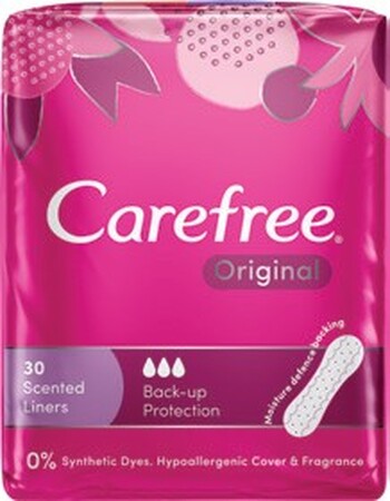 Carefree Liners Shower Fresh Folded & Wrapped 30 Pack