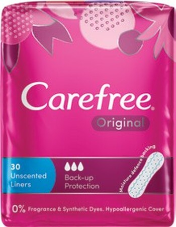Carefree Liners Folded & Wrapped 30 Pack