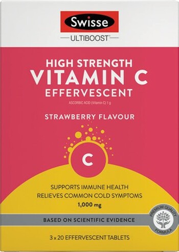 Swisse Ultiboost High Strength Vitamin C Effervescent 60 Tablets*