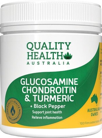 Quality Health Glucosamine Chondroitin & Turmeric 100 Tablets*