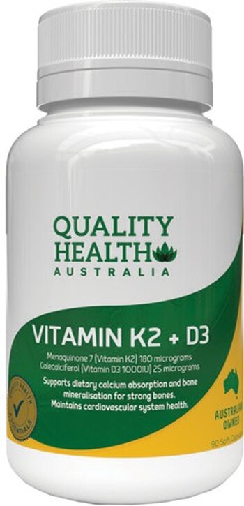 Quality Health Vitamin K2 + D3 90 Capsules*