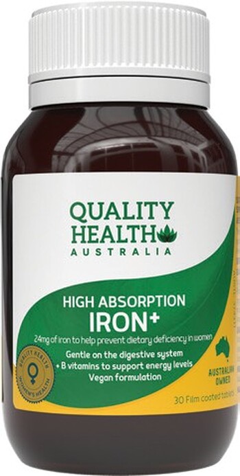Quality Health High Absorption Iron+ 30 Tablets*