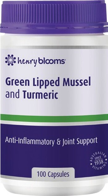 Henry Blooms Green Lipped Mussel & Turmeric 100 Capsules*