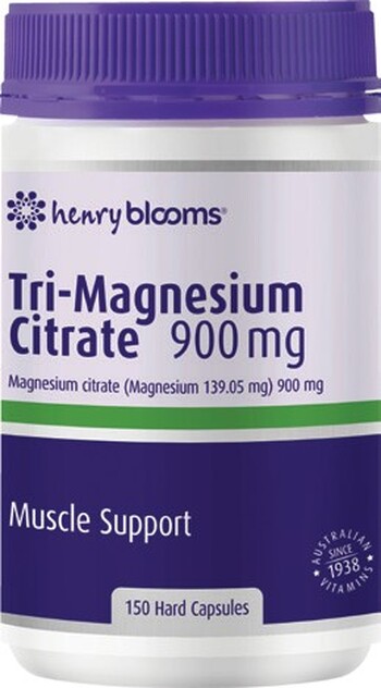 Henry Blooms Tri-Magnesium Citrate 900mg 150 Capsules*