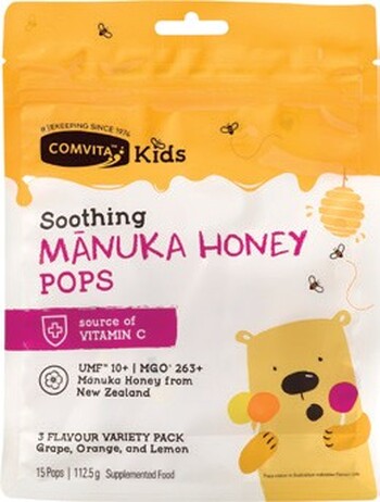 Comvita Kids Soothing Manuka Pops 15 Pack*