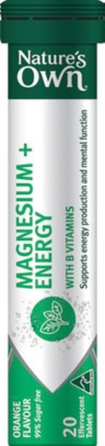 Nature’s Own Effervescent Magnesium + Energy 20 Tablets*