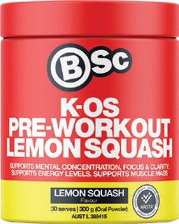 BSc K-OS Pre- Workout Lemon Squash 300g*
