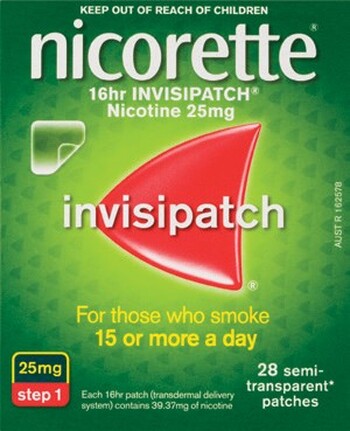 Nicorette Invisipatch Step 1 25mg 28 Pack*