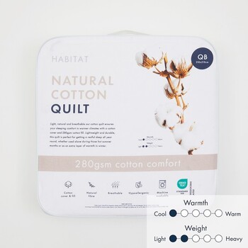 Natural 280gsm Cotton Quilt by Habitat