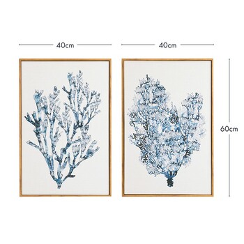 Coral Framed Canvas Wall Art by Habitat