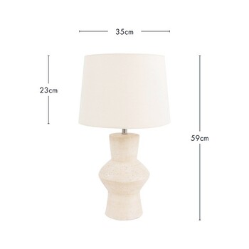Nola 59cm Terracotta Table Lamp by M.U.S.E.