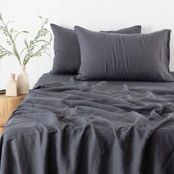 Washed Linen Flat Sheet Separates by M.U.S.E.
