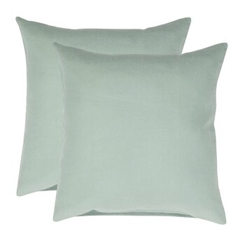 Washed Linen Sage European Pillowcase Pair by M.U.S.E.