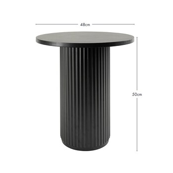 Tully Black Fluted Side Table by Habitat