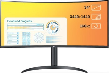 LG 34” 2K QHD 1MS 160Hz Ultra-Wide Gaming Monitor 34WP65C