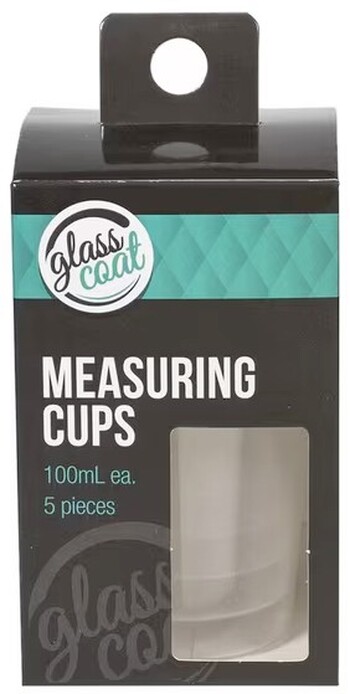 Glass Coat Measuring Cup 100mL 5 Pack