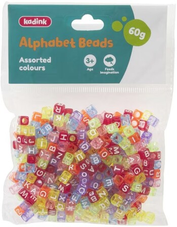 Kadink Plastic Beads Alphabet 60g