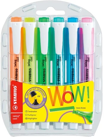 Stabilo Swing Cool Highlighters Assorted 6 Pack