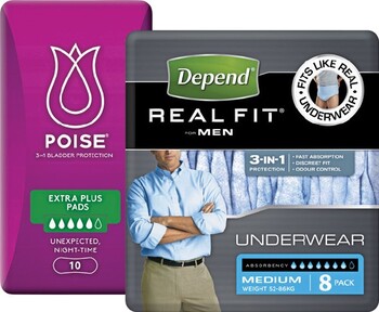 25% off Poise or Depend Selected Products