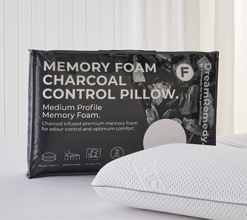 DreamRemedy Memory Foam Charcoal Pillow