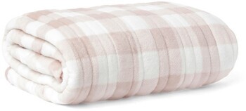 Heritage Check Heated Throw in Pink Check