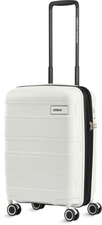 American Tourister Light Max Expandable Spinner in Off-White