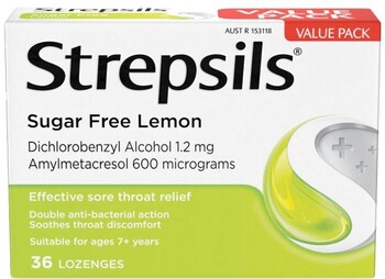 Strepsils Sugar Free Lemon 36 Lozenges*