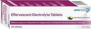 Apohealth Effervescent Electrolyte Apple Blackcurrant Flavour 20 Tablets*