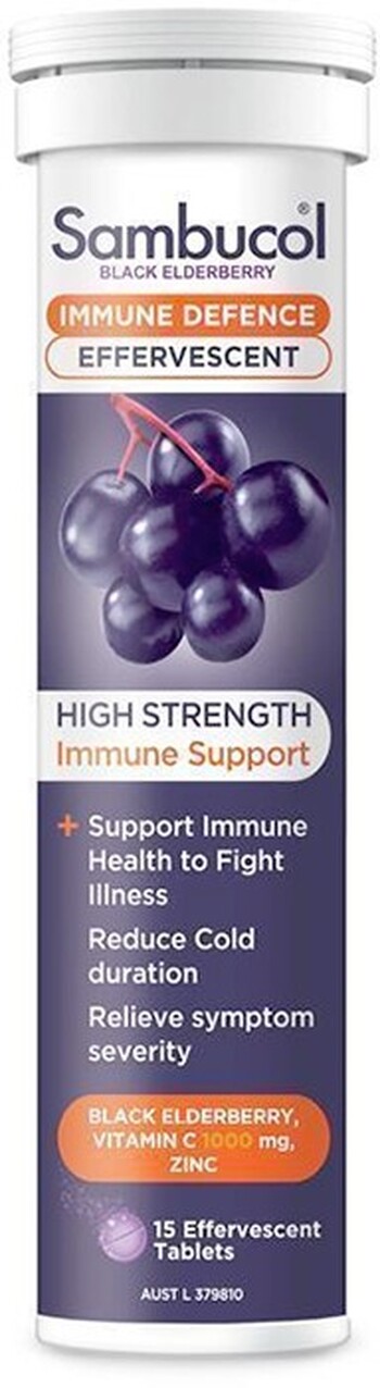 Sambucol Immune Defence Effervescent Tablets 15 Tablets*