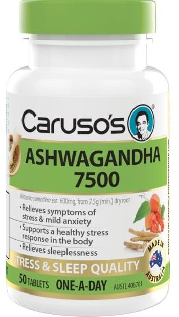 Caruso’s Ashwagandha 7500 50 Tablets*