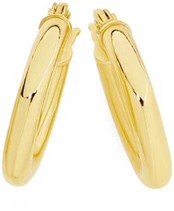 9ct Gold 2.5x10mm Polished Hoop Earrings