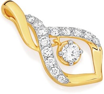 Alora 10ct Gold Lab Grown Diamond Infinity Pendant