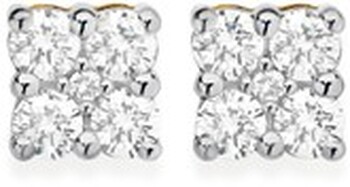 Alora 10ct Gold Lab Grown Diamond Square Stud Earrings