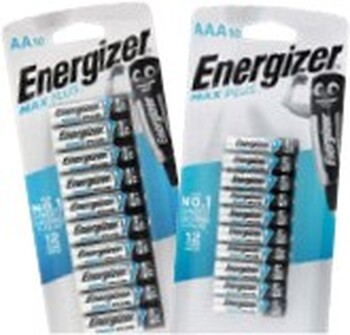 1/2 Price on Energizer Max Plus AA or AAA 10-Pack