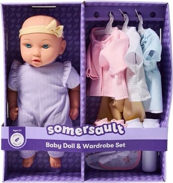 NEW Somersault Baby Doll and Wardrobe Set