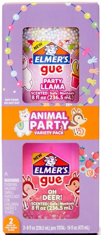 Elmer’s Gue Animal Party Pre-Made Slime Variety Pack