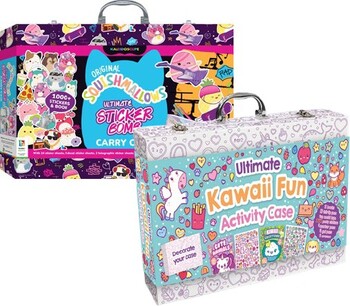 NEW Squishmallows Ultimate Sticker Bomb or Ultimate Kawaii Fun Carry Case Age 8+